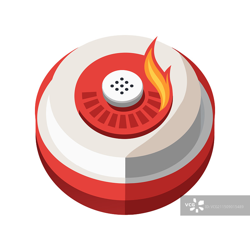 白色背景上的烟雾报警器图片素材