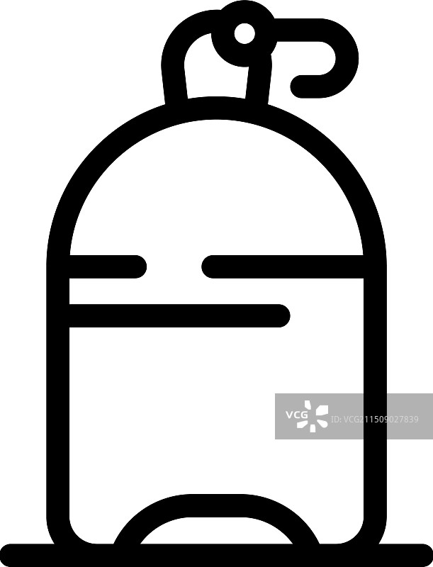 登山氧气面罩线框图标图片素材
