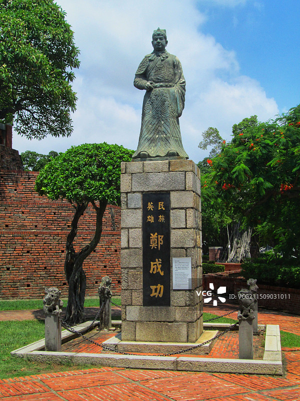 中国台湾台南安平古堡内郑成功像图片素材