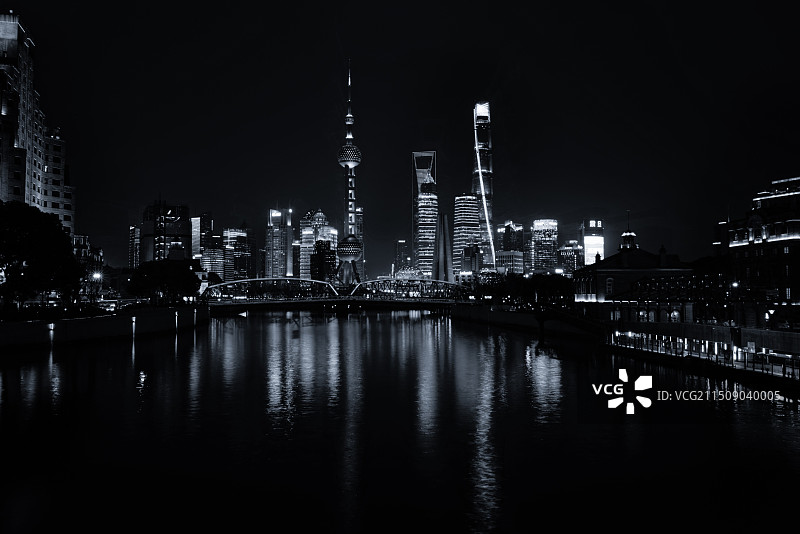 城市风光夜景全景图片素材