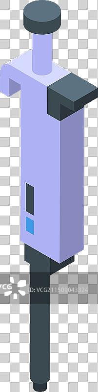 2.5D风格的数字微量移液器图片素材