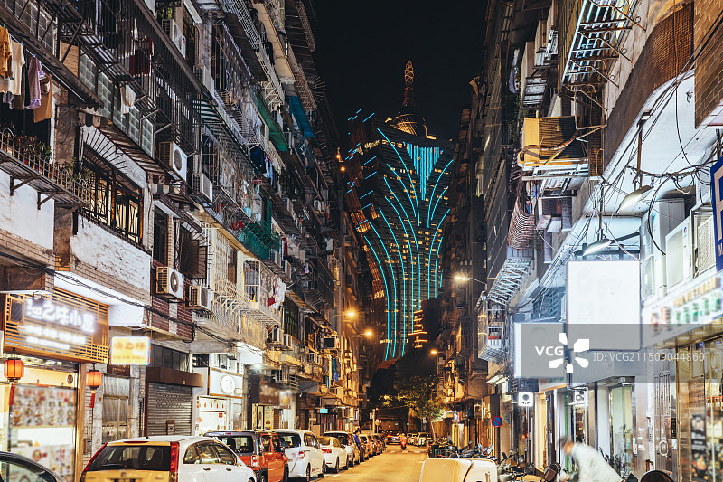 澳门新葡京酒店夜景图片素材