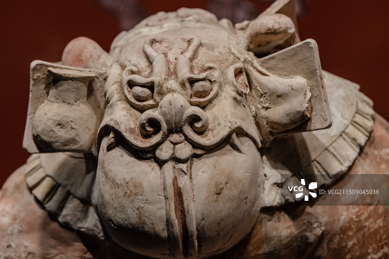 嘉兴博物馆，长武县博物馆藏唐代彩绘双峰载物骆驼俑图片素材