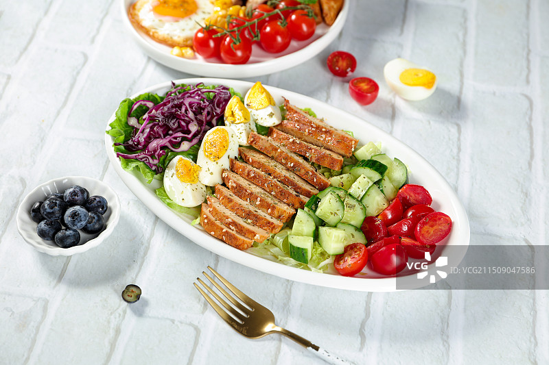 轻食沙拉 营养餐 低脂代餐图片素材