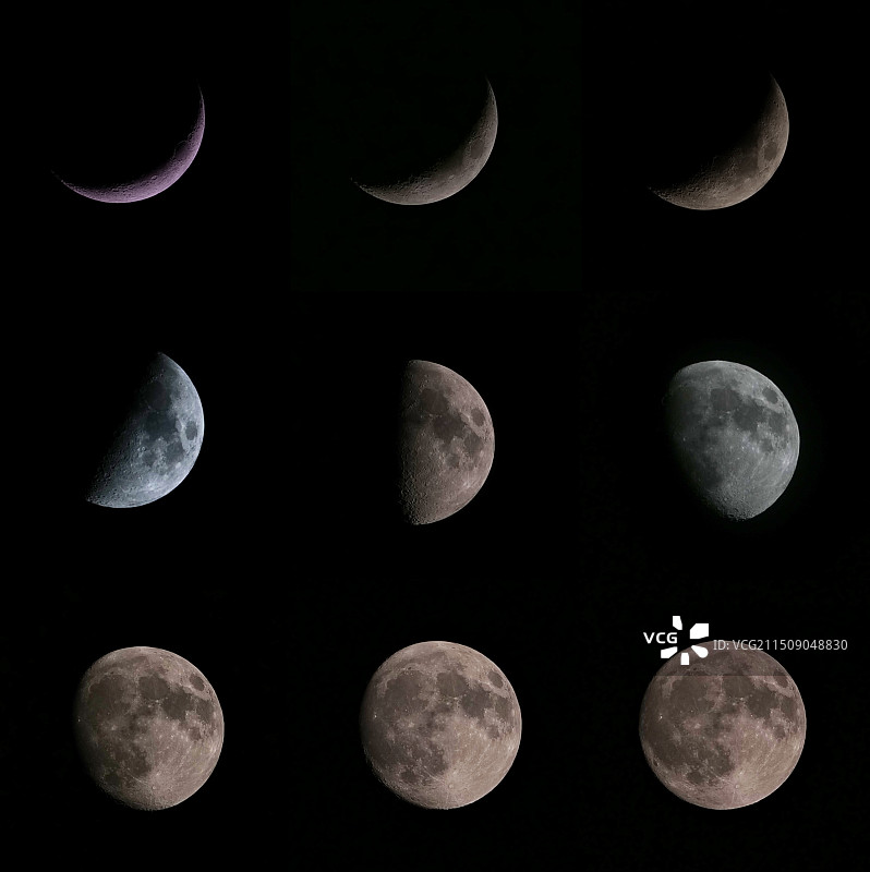 从新月到满月图片素材
