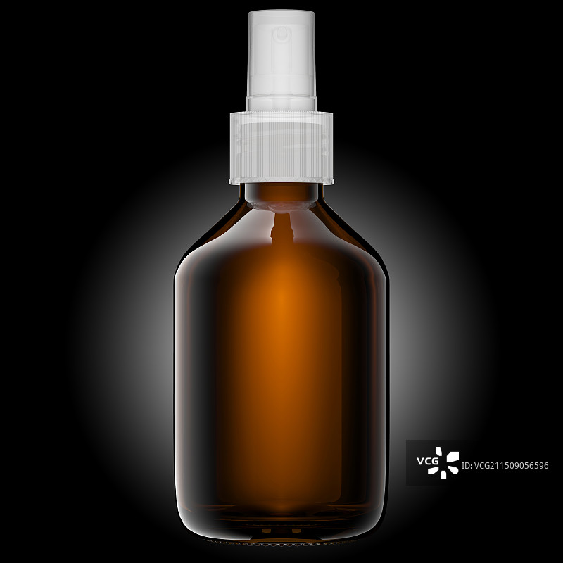 带喷嘴的褐色玻璃瓶图片素材