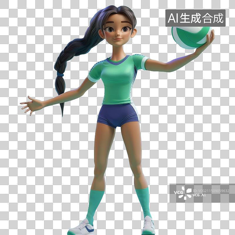 【AI数字艺术】排球运动员图片素材