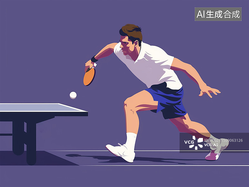 【AI数字艺术】奥运会乒乓球比赛图片素材