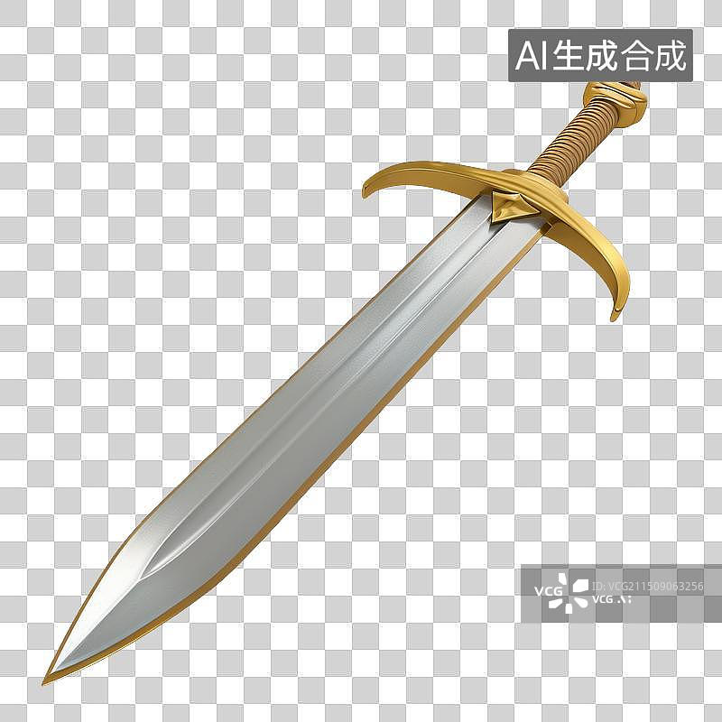【AI数字艺术】3D渲染渲染卡通刀剑图片素材
