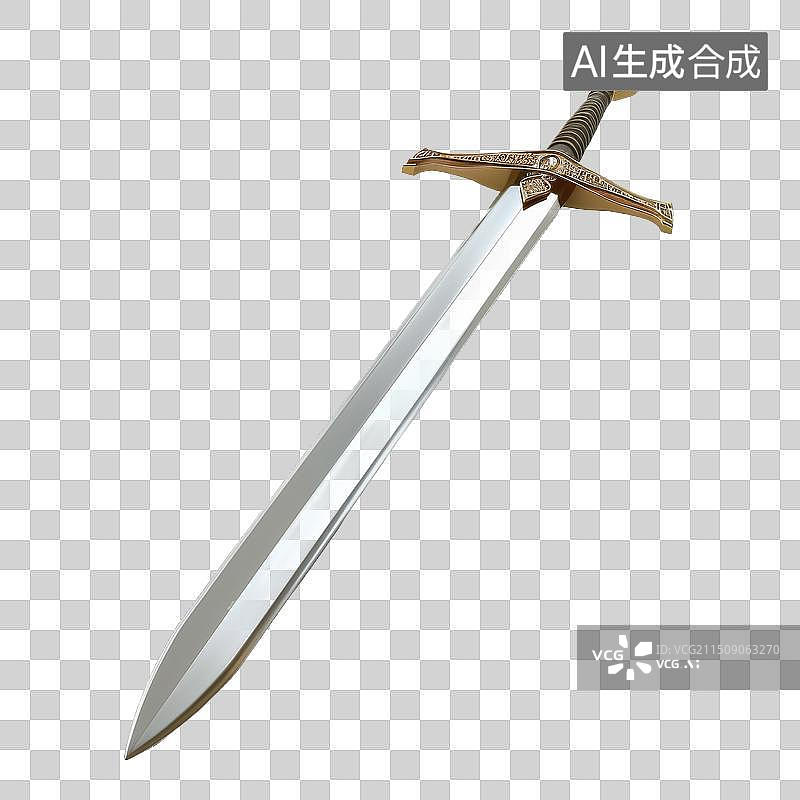 【AI数字艺术】3D渲染渲染卡通刀剑图片素材