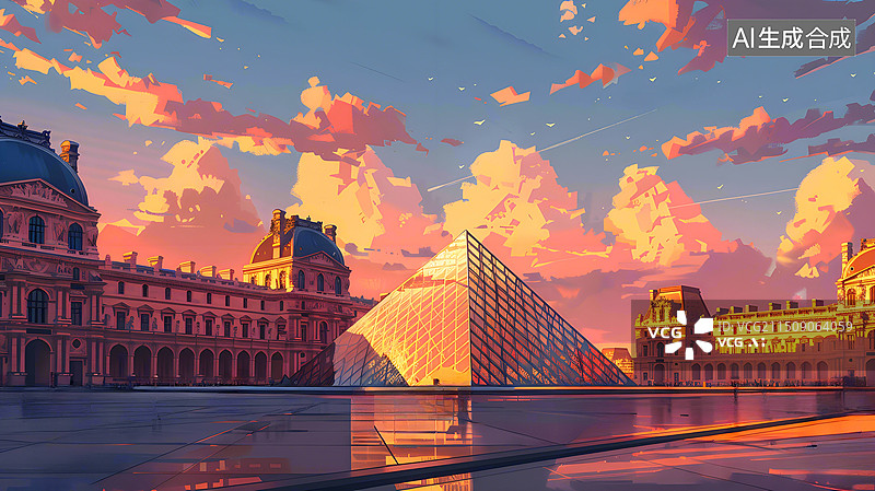 【AI数字艺术】艺术浪漫之都巴黎风光图片素材