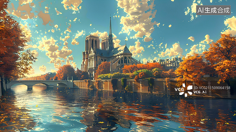 【AI数字艺术】艺术浪漫之都巴黎风光图片素材