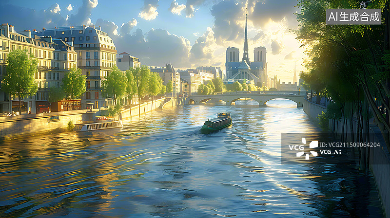 【AI数字艺术】艺术浪漫之都巴黎风光图片素材