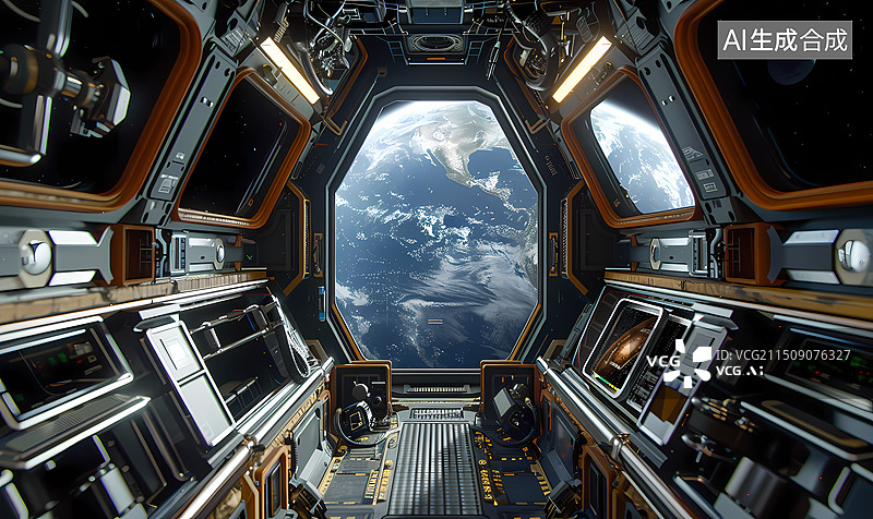 【AI数字艺术】太空宇宙仓概念图片素材