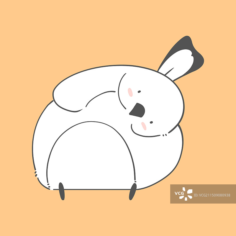 长尾山雀可爱歪头卡通形象图片素材