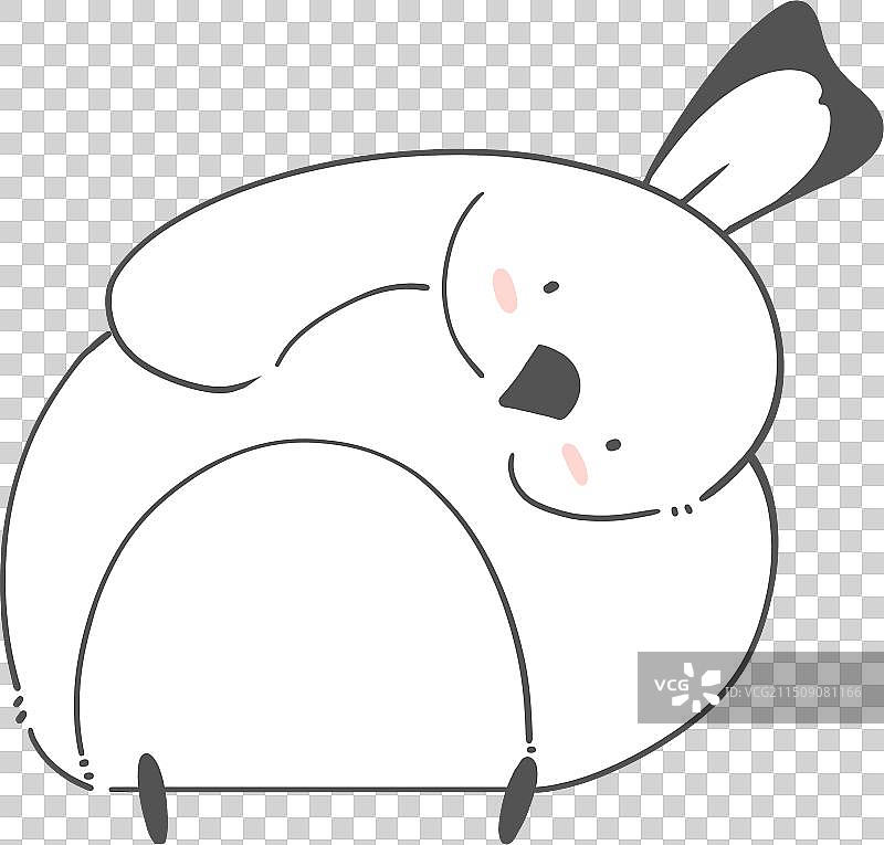 长尾山雀可爱歪头卡通形象图片素材