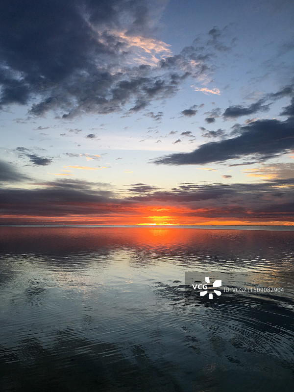 库克群岛海岛落日图片素材