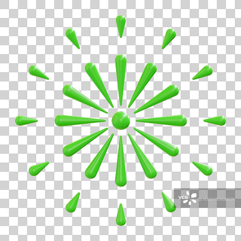 3D立体卡通烟花插画免抠元素图片素材