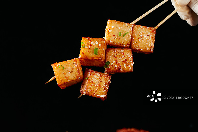 烤鱼豆腐串图片素材