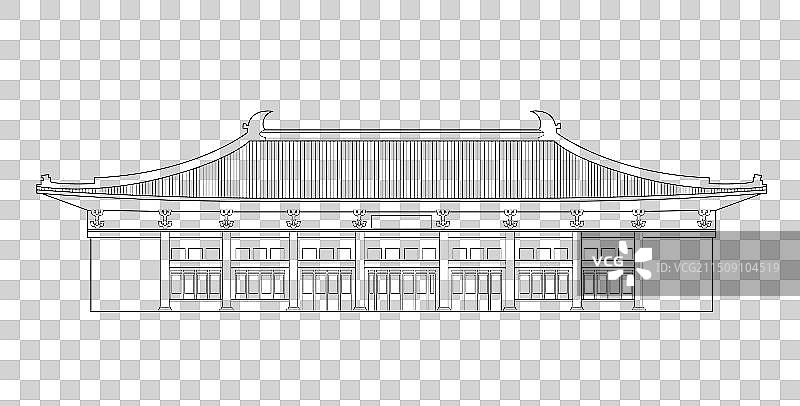 国风江苏南京城市印象地标建筑南京博物院图片素材
