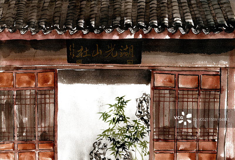 古民居的门口图片素材