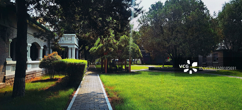 兴城市张作霖温泉别墅风景系列之庭院风光（辽宁省葫芦岛市）图片素材