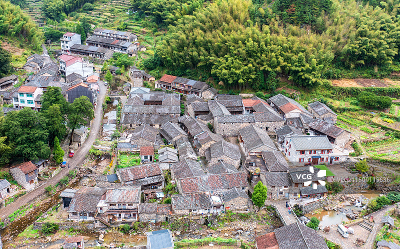 浙江省丽水市缙云县岩下石头村图片素材