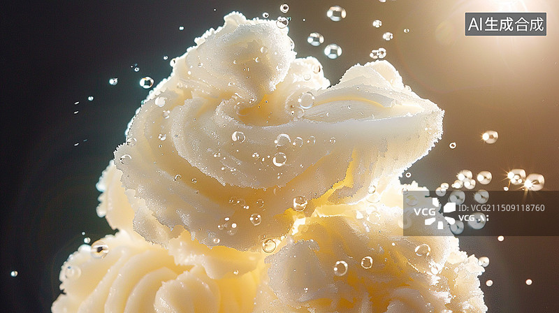 【AI数字艺术】乳木果黑色背景特写图片素材