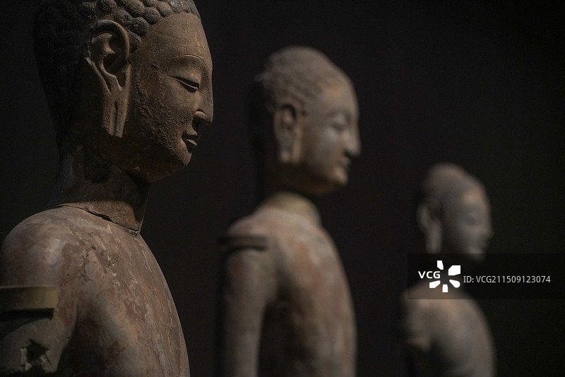山东省青州博物馆北齐佛造像图片素材