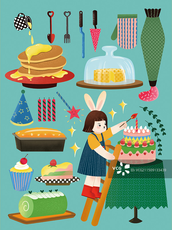 蛋糕兔图片素材