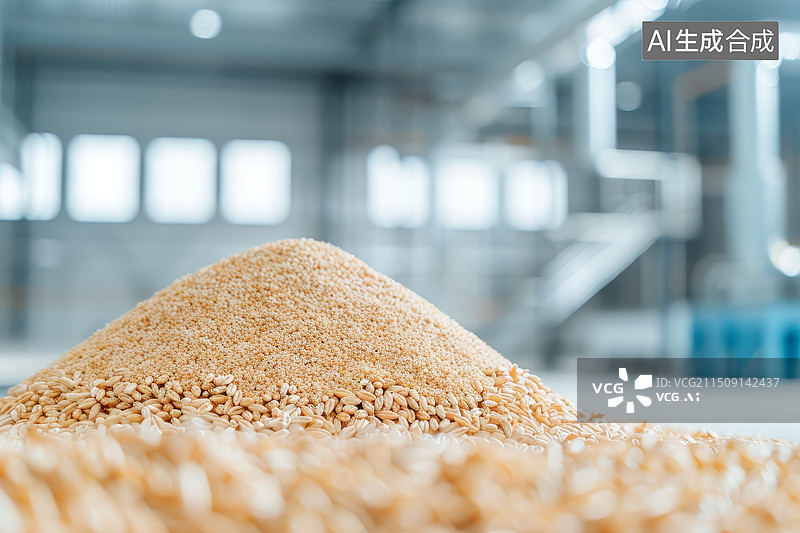 【AI数字艺术】仓库中堆积的粮食图片素材