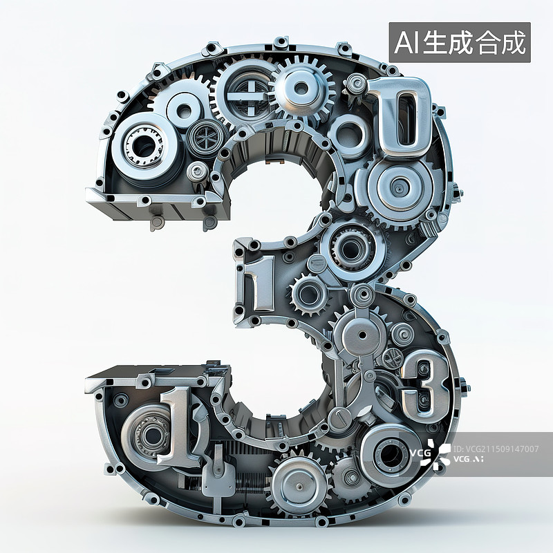 【AI数字艺术】科技立体数字图片素材