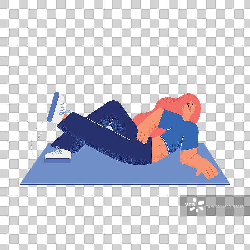 女人做抬腿运动图片素材