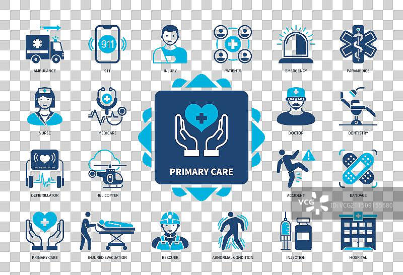 基础护理实体图标集图片素材