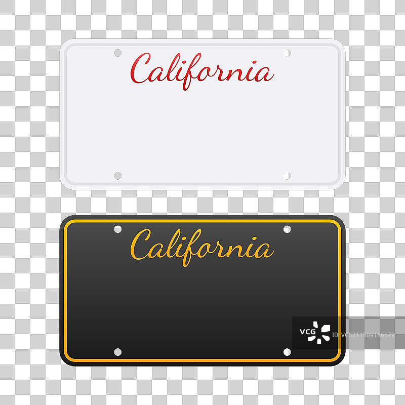 加利福尼亚车牌图片素材