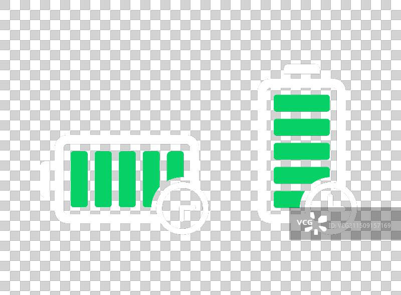 扁平风格的长电池续航图标图片素材