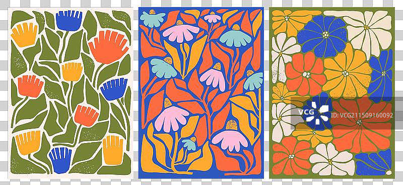 复古花卉壁纸印花背景图片素材