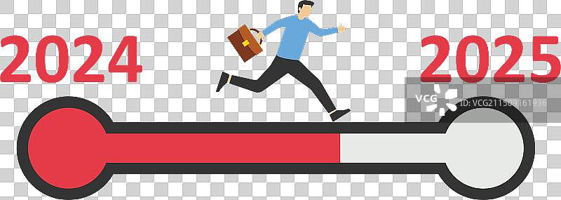 2025新年商业目标KPI进展图片素材