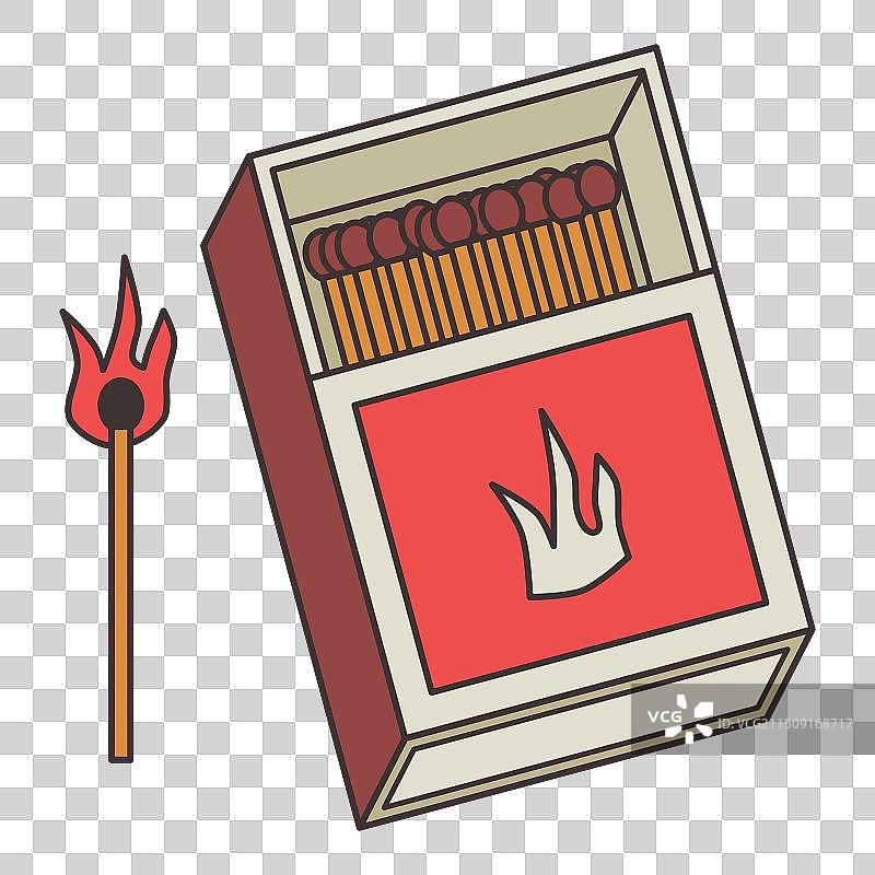 打开的棕色火柴图片素材