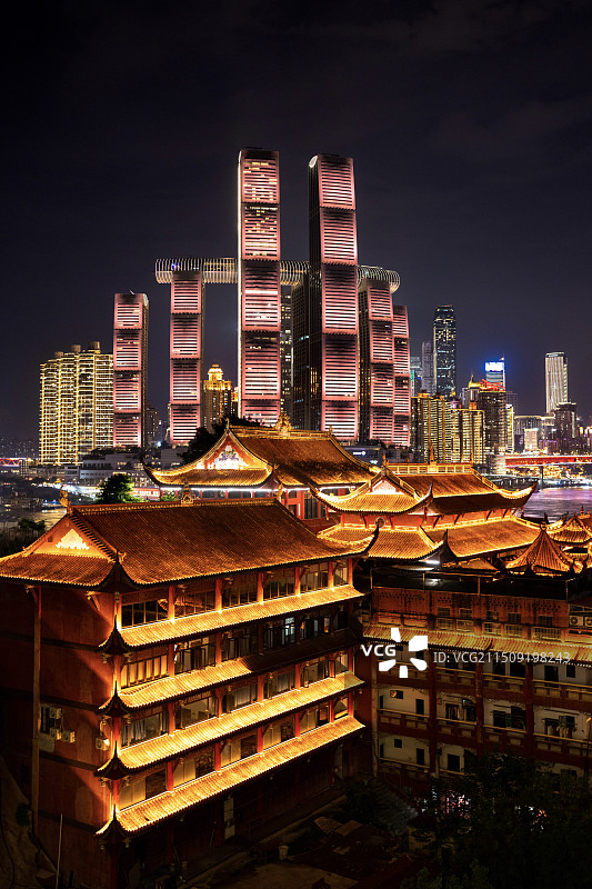 重庆｜来福士与千佛寺图片素材