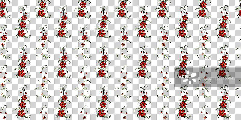 红色百合花植物图案图片素材