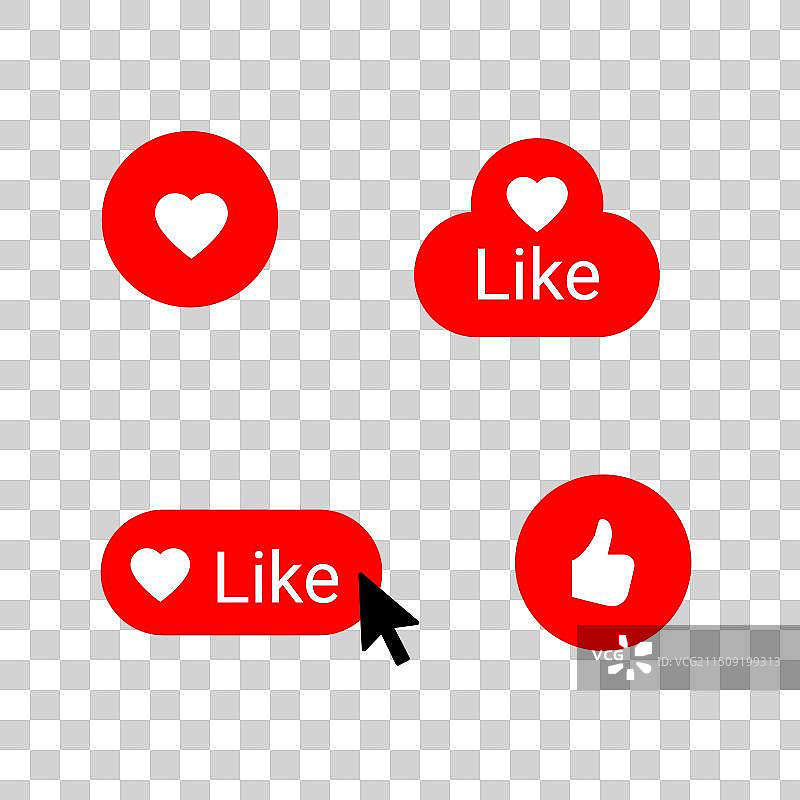 现代时尚点赞按钮设计图片素材