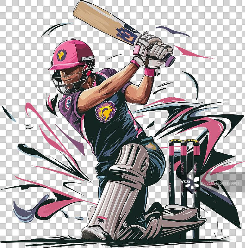 板球击球手打板球图片素材