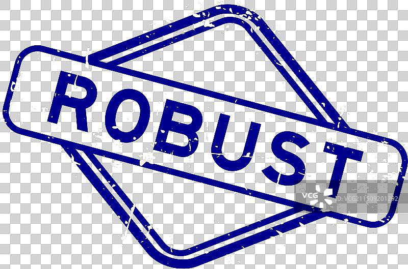 蓝色Grunge风格稳健词语印章图片素材