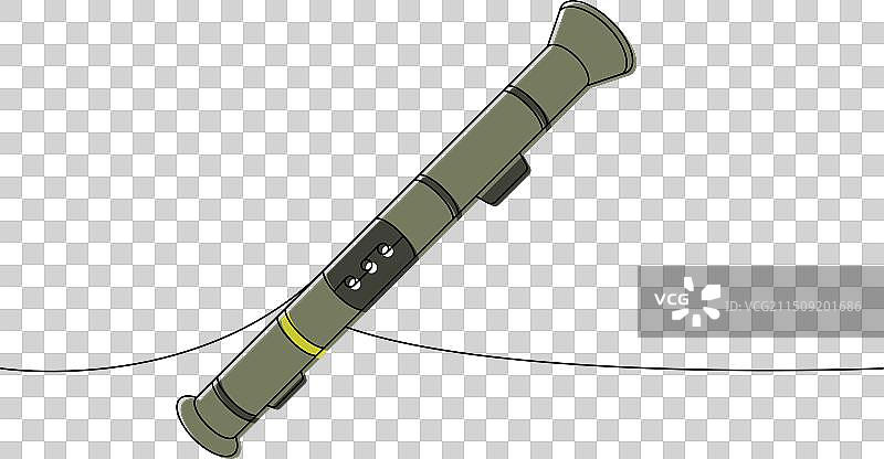 反坦克榴弹发射器单线彩色图片素材