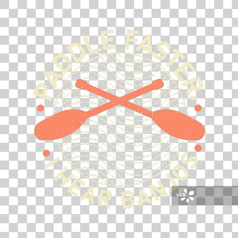 划桨加速：班卓琴与独木舟探险图片素材