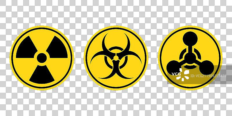 辐射生物危害和化学武器标志图片素材