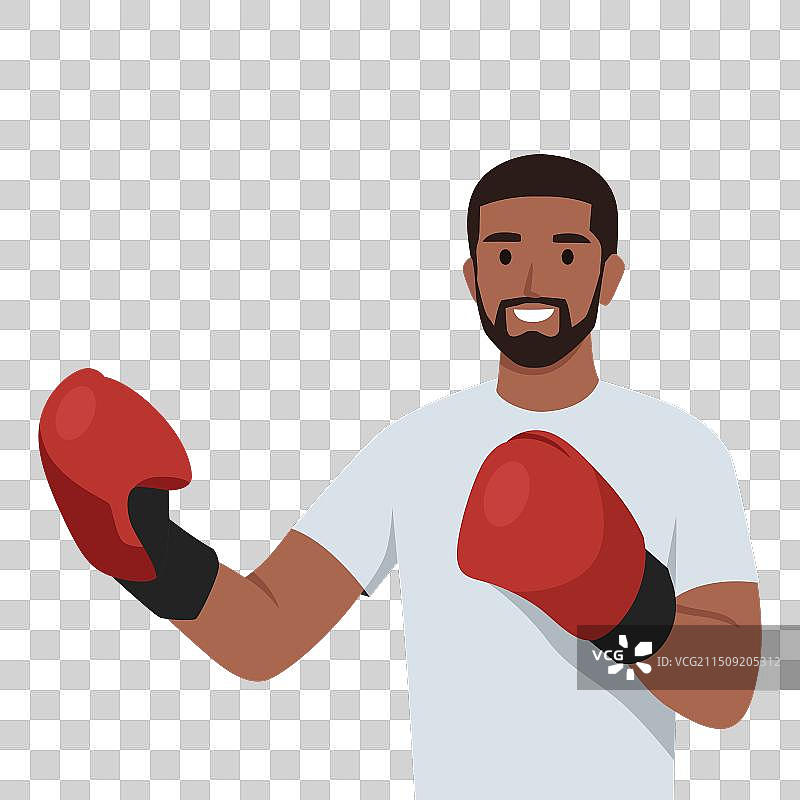 在武术健身房搏斗的年轻男人图片素材