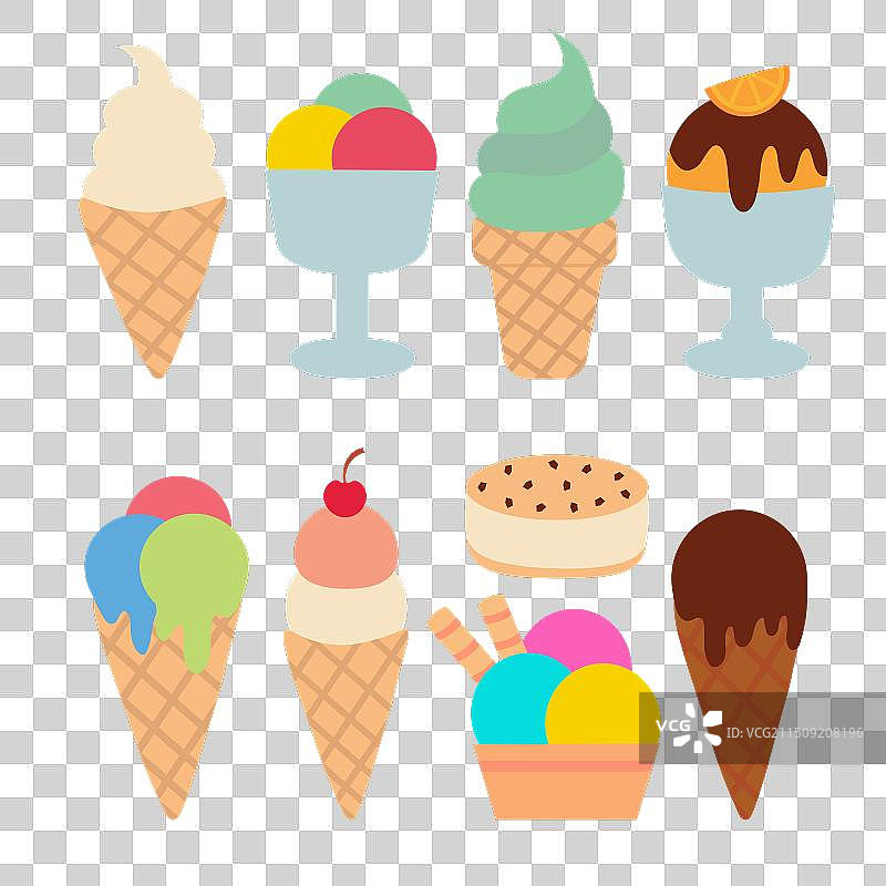 夏季冰淇淋甜品合集图片素材