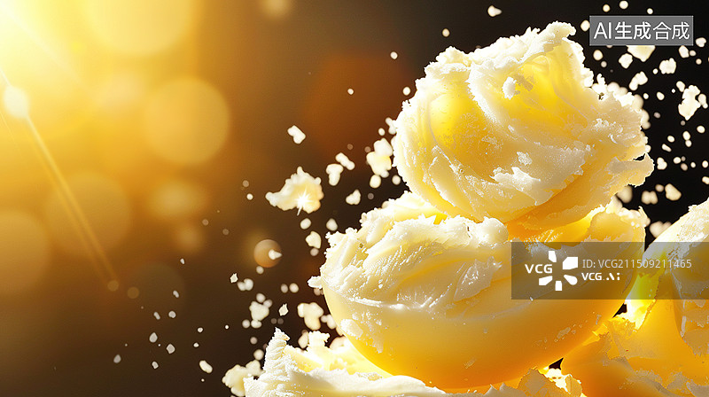 【AI数字艺术】乳木果黑色背景特写图片素材